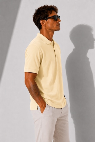 Ribana Erkek Kısa Kollu Fitilli Yarım Düğme Kapama Polo Yaka T-shirt 26001 Sarı