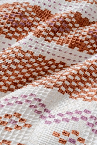 Ester %100 Pamuk Tek Kişilik Pike Takımı 160x220 Kiremit