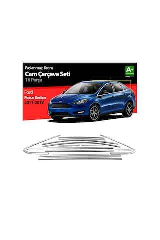 S-Dizayn  Ford Focus 3 Sd Krom Cam Çerçevesi 16 Prç 2011-2018
