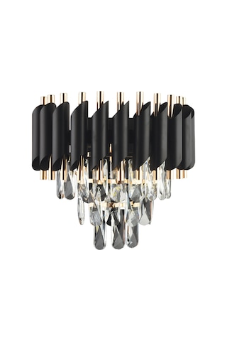 Mikula Modern Gold Tasarım Salon Koridor Ledli Salon Aplik Siyah