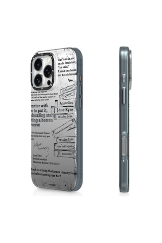 Apple iPhone 16 Pro Max Uyumlu Kılıf Magsafe Şarj Özellikli Youngkit Literary Serisi Classic Kapak Gri