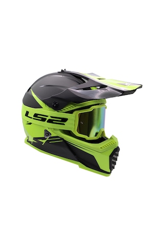 Ls2 Charger Goggles Motokros Gözlük Irıdıum Camlı Neon Sarı