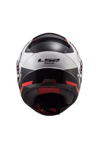 Ls2 Rapıd Ghost Beyaz-Siyah-Kırmızı Kask