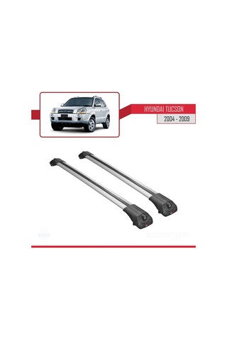 Hyundai Tucson Jm 2004-2009 Arası İle Uyumlu Ace-1 Ara Atkı Tavan Barı Gri
