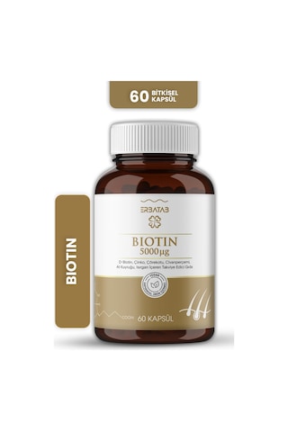 Erbatab Biotin Takviye Edici Gıda 60 Kapsül
