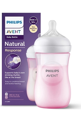 Philips Avent Natural Response Pp Pembe Biberon 1+ Ay 260 Ml Scy903/11