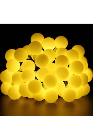 MİGHTY GÜNEŞ ENERJİLİ 5 METRE 20 LED SARI YILBAŞI ÇAM AĞACI BAHÇE