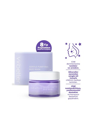 Vvbetter Gentle Purifying Mud Mask Kil Maskesi 8 Tip Peptid Kore 60 ML