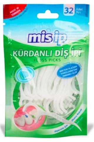 Mis İp Floss Picks Kürdanlı Diş İpi 32'li x 5 Paket