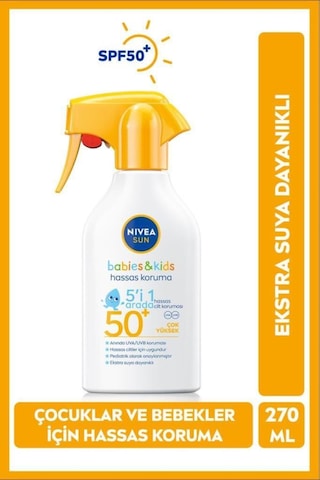 Nivea Sun Bebek ve Çocuk 270 ml 50 Faktör Güneş Spreyi