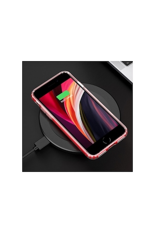 Apple iPhone Uyumlu 7 Kılıf Magsafe Wireless Kablosuz Şarj Destekli Sert Şeffaf Darbe Emici Kapak Şeffaf-clr-35728