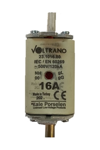 Voltrano Kale Porselen 16a 00 Boy Bıçaklı Sigorta Buşonu Nh00