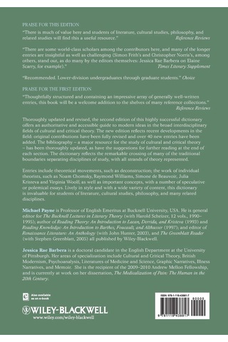 A Dictionary Of Cultural And Critical Theory
