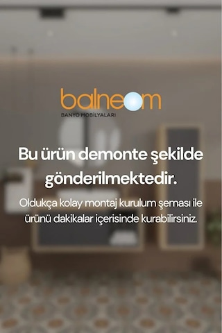 Defne 60x60 Cm Aynalı %100 Mdf Banyo Üst Dolap Beyaz