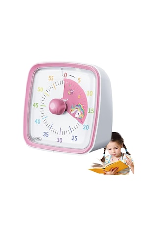 Yunbaoit Sevimli Unicorn Tasarımlı Mekanik Mutfak Zamanlayıcı 60 Dakika Ayarlı Timer Kaymaz Taban, Çocuklar Ve Mut
