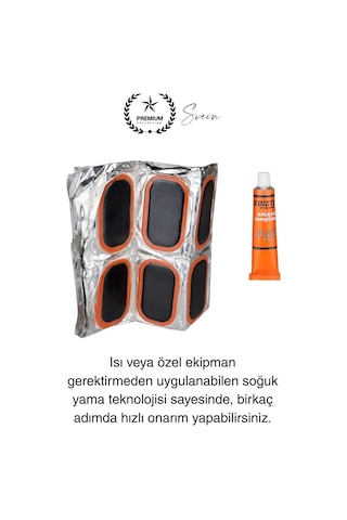 Ekstra Güçlü Araba Bisiklet Motosiklet Soğuk Yama Lastik Tamir Yaması Seti 24 Parça Kolay Pratik