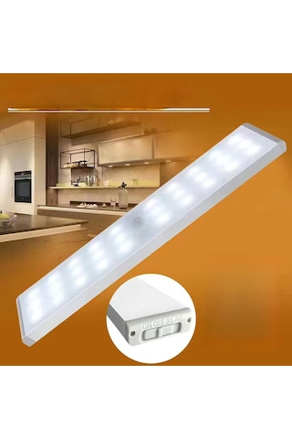 30 Led Hareket Sensörlü 20 Cm Dolap İçi Mutfak Koridor Merdiven Aydınlatma Işığı Led Işık Çok Renkli