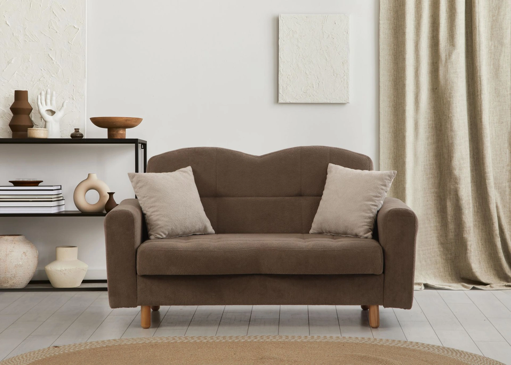 Lotus 2'li Koltuk Coco11 Açık Kahverengi