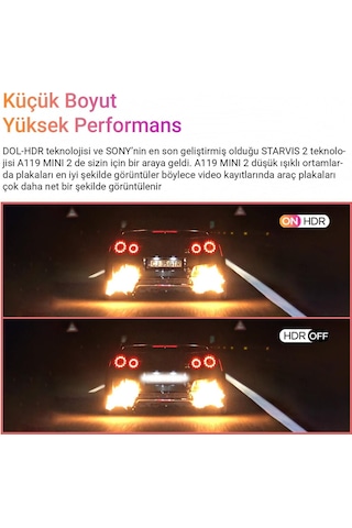 Viofo A119 Mini-2 Hdr 2k 60fps 5ghz Wifi Ve Gps'li Araç Kamerası