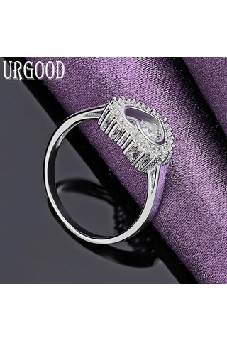 925 Ayar Gümüş Romantik Aaa Zirkon Kalp Yüzük Hediye Moda Düğün Takı 10