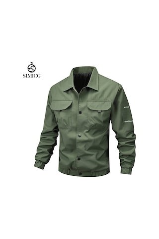 Erkek İlkbahar Ve Sonbahar Günlük Uçuş Ceketi Yeşil