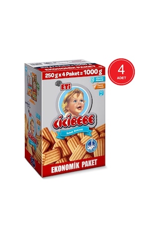 Eti Cicibebe 6+ Ay Bebek Bisküvisi 4 x 1 KG