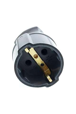 Monofaze Kauçuklu Kablo Bahçe İç Dış Mekan Korunaklı Su Geçirmez Siyah Kapaklı Dişi Fiş Tek 16a