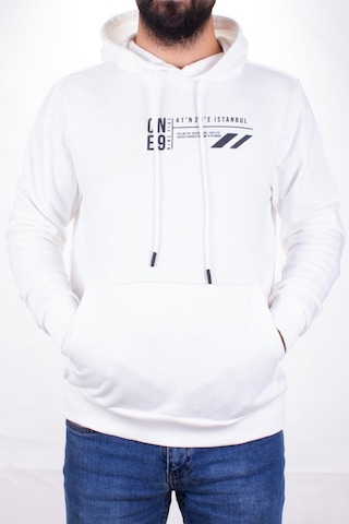 Twister 1910 Ekru Kapüşonlu Erkek Sweatshirt Ekru