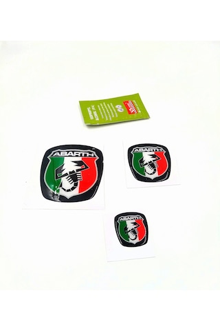 Punto Evo Uyumlu Üçlü Abarth Logo Seti Ön Arka Direksiyon