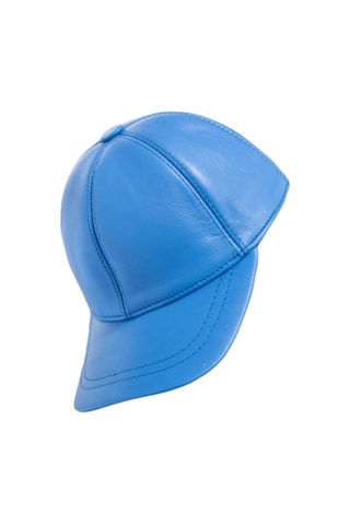 Tezzgelsin Unisex %100 Deri Arkadan Ayarlanabilir Baseball Kep Şapka Mavi