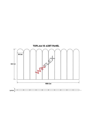 Winflex 10'lu Akustik Duvar Paneli Seti 10x100 Cm Mavi