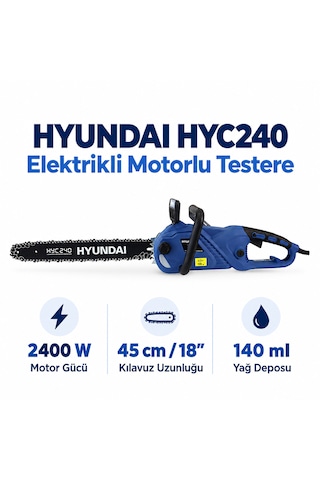 Hyundai HYC240 2400 W Elektrikli Ağaç Kesme Makinesi
