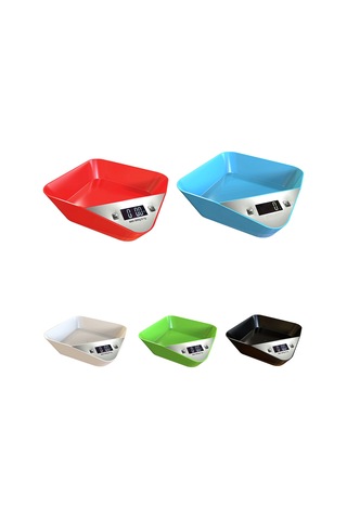 Homyl Dijital Mutfak Terazisi 5kg Plastik Pişirme Gıda Tartı Beyaz