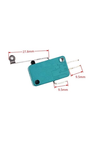Micro Switch Uzun Makaralı - 250Vac-16A - Kw1-103-4