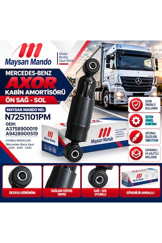 Mercedes Axor 3228 3340 4140 Ön Kabin Amortisörü Sağ Sol Maysan Mando N7251101pm A3758900019 A9428900519 Mercedes Axor 3228 3340 4140 Ön Kabin Amortisörü Sağ Sol Maysan Mando N7251101pm A3758900019 A9428900519