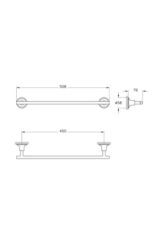 VitrA Origin Classic Kısa Havluluk Krom A44548 Krom