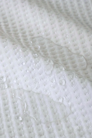 Premium 3d Bambu Tasarım Sıvı Geçirmez Fitted Alez - Ultra Sessiz Yatak Koruyucu Beyaz