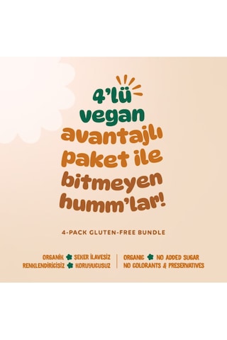 Humm Organic Organik Vegan Tatlı Kurabiye & Tuzlu Grissini Atıştırmalık 4 x 55 G