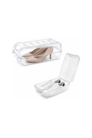 Mirlife Mr-m112 Şeffaf Plastik Ayakkabı Kutusu - Unisex 17,5x31,5x12,5 Cm- 36'li Paket