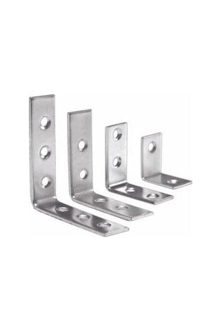 Köşe Bağlantı Metal 15 55 55 10'lu Gümüş