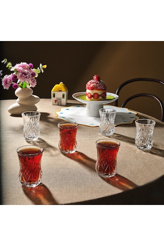 Rcr Melodia 6'lı Çay Bardağı Takımı Şeffaf