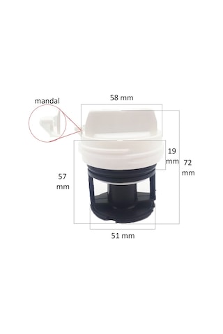 Profilo Uyumlu Cmg140Dtr Çamaşır Makinesi Su Pompa Filtre Kapağı - 551841964