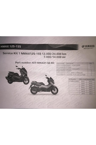 Nmax 125/155 Servis Kit 1 12000-24000 Km