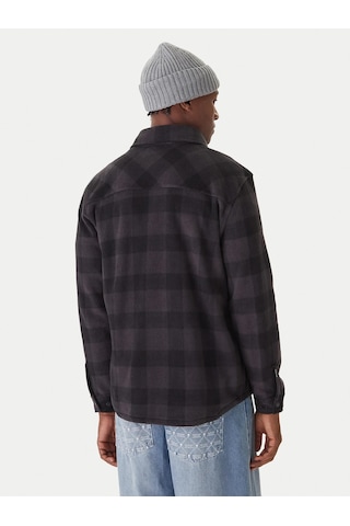 Quıksılver Berıng Straıt Check Shırt Anthracite - Pattern 1 Erkek Polar Ceket Eqypf03075-6454 Siyah Melanj