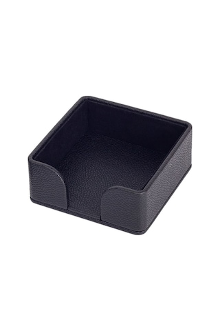 Turgut Office Felix Deri Notluk Siyah 10x10cm