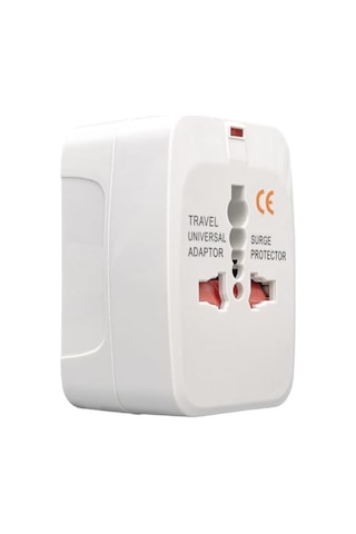 Evrensel Seyahat Adaptörü, Priz Çevirici Dönüştürücü, 150+ Ülke , Tip A/b/c/g/ı, Beyaz, Kompakt Tasarım, 110v 250v 1adet