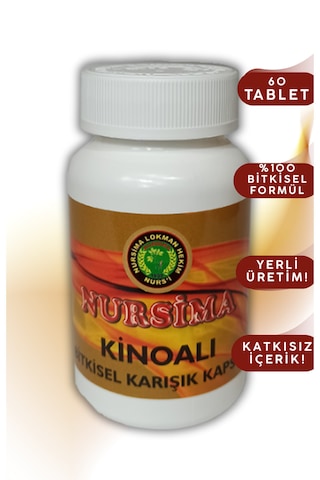 Nursima Kinoalı Bitkisel Karışık Kapsül 60 Kapsül Doğal Bitkisel Takviye Edici Gıda