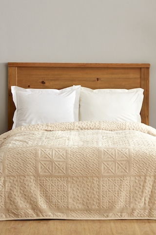 Karaca Home Blair Çift Kişilik Embos Battaniye Bej 200 x 220 CM Bej