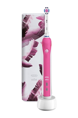 Oral-B Pro 750 Pembe Şarj Edilebilir Diş Fırçası + Seyahat Kabı