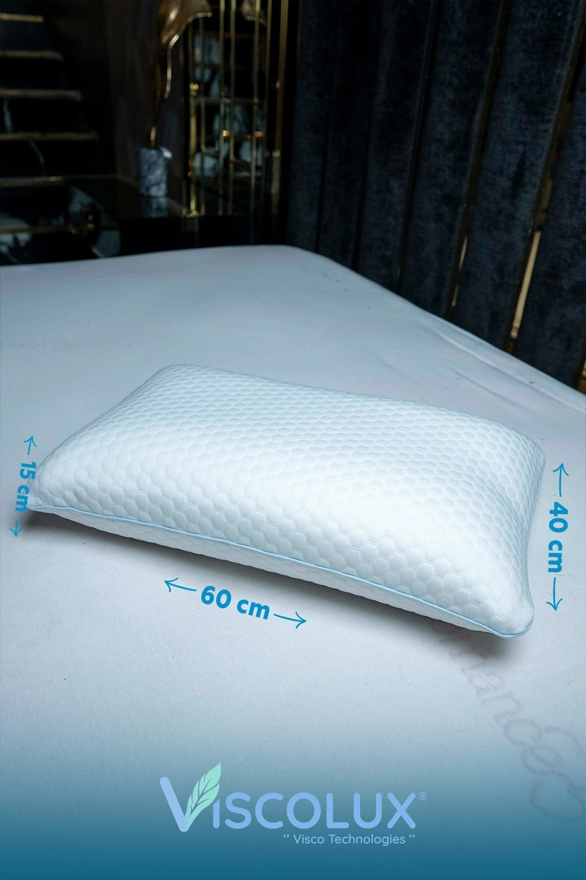 Anadolu Tombul Ortopedik Yastık - Baş Ağrısı Önleyici Klasik Visco Yastık 60x40x15 Mavi